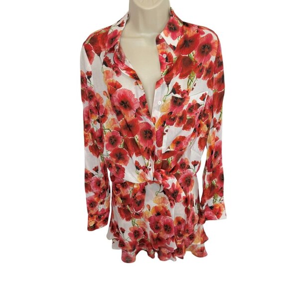 Haute Hippie Floral Ruffled “Wrap” Skirt - Size XS - Picture 4 of 5